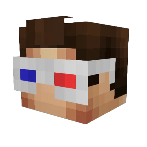 Soxhiaa Minecraft avatar head, 3D render