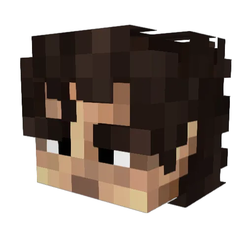 Soxors Minecraft avatar head, 3D render