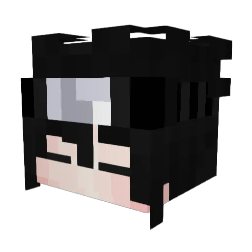Soxsha Minecraft avatar head, 3D render