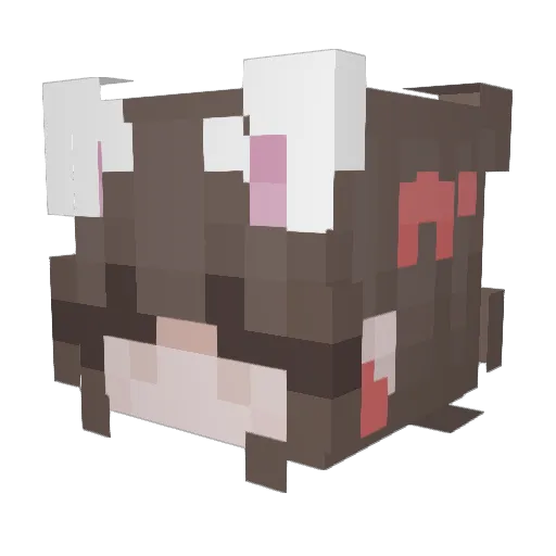 SoxyMC Minecraft avatar head, 3D render