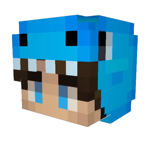SoyAgente Minecraft avatar head, 3D render