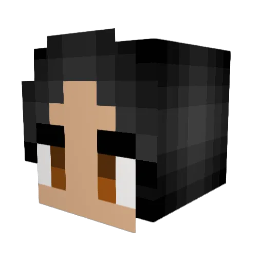 SoyCin Minecraft avatar head, 3D render