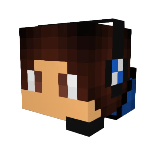 SoyCrafted Minecraft avatar head, 3D render