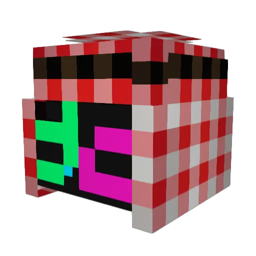 SoyDioxx Minecraft avatar head, 3D render