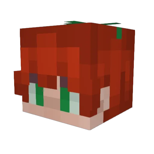 SoyDomates Minecraft avatar head, 3D render