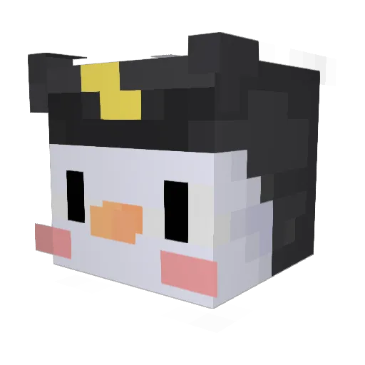 SoyEdu Minecraft avatar head, 3D render