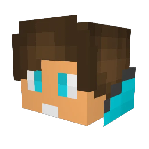 SoyGavin Minecraft avatar head, 3D render