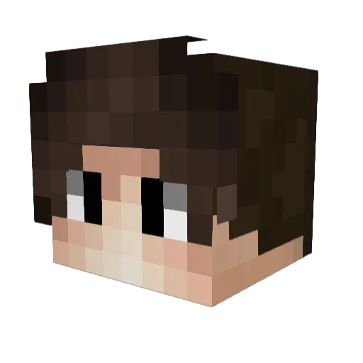 SoyHudini Minecraft avatar head, 3D render