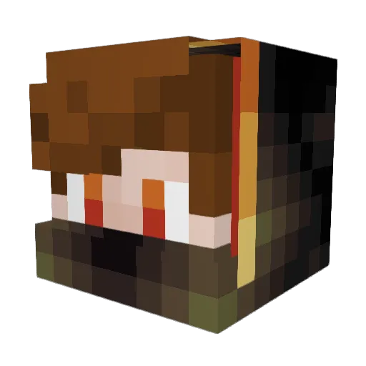 SoyIvito Minecraft avatar head, 3D render