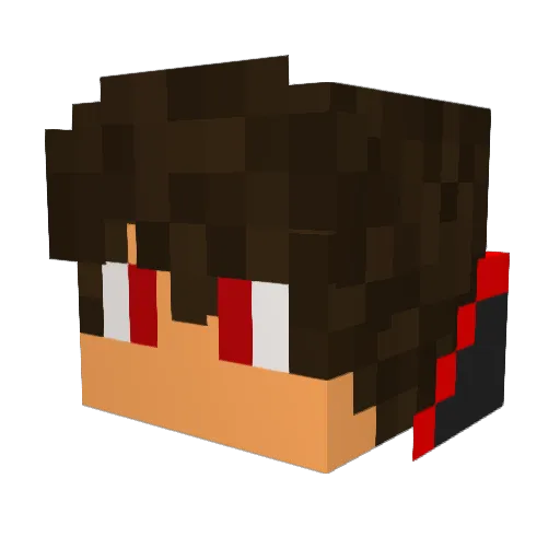 SoyJuanY Minecraft avatar head, 3D render