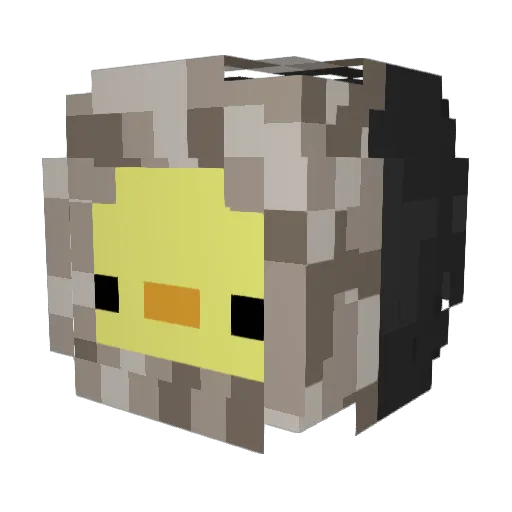 SoyKeki Minecraft avatar head, 3D render