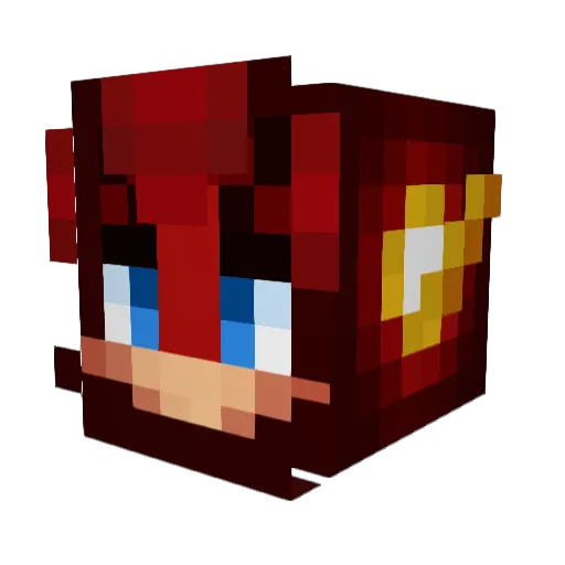 SoyKrad Minecraft avatar head, 3D render