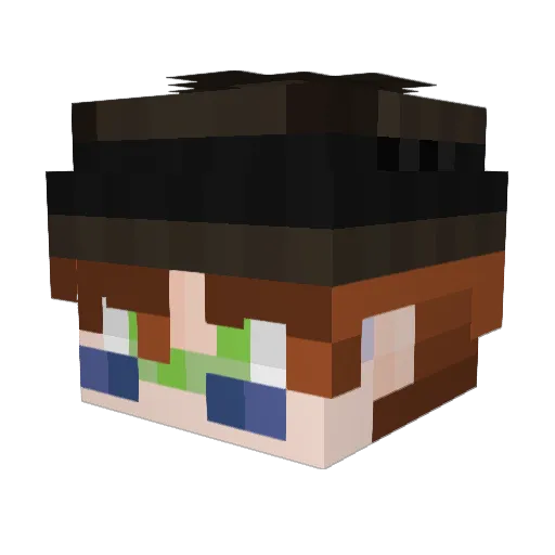SoyKurzt Minecraft avatar head, 3D render