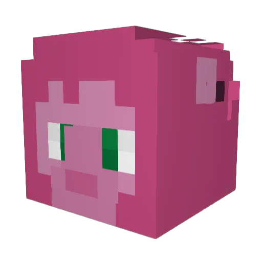 SoyLox Minecraft avatar head, 3D render
