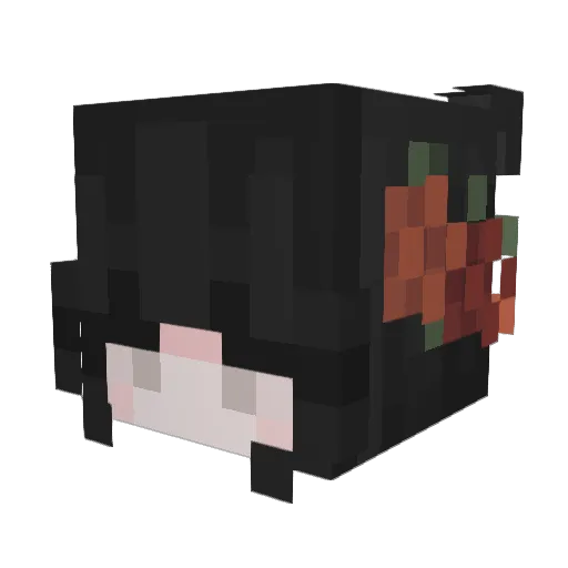 SoyLusy Minecraft avatar head, 3D render