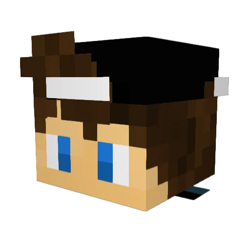 SoyMano Minecraft avatar head, 3D render