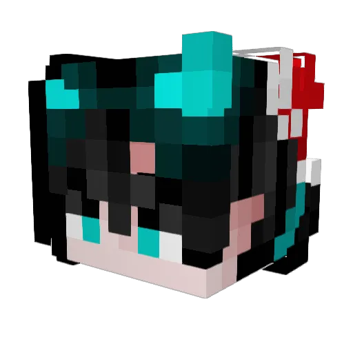 SoyMaxii Minecraft avatar head, 3D render