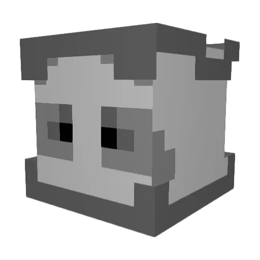 SoyMokichi Minecraft avatar head, 3D render