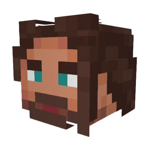 SoyPsycrow Minecraft avatar head, 3D render
