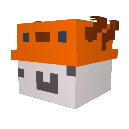 SoySam_08 Minecraft avatar head, 3D render