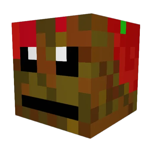 SoySauceEnjoyer8 Minecraft avatar head, 3D render