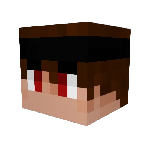 SoyVegetta777 Minecraft avatar head, 3D render