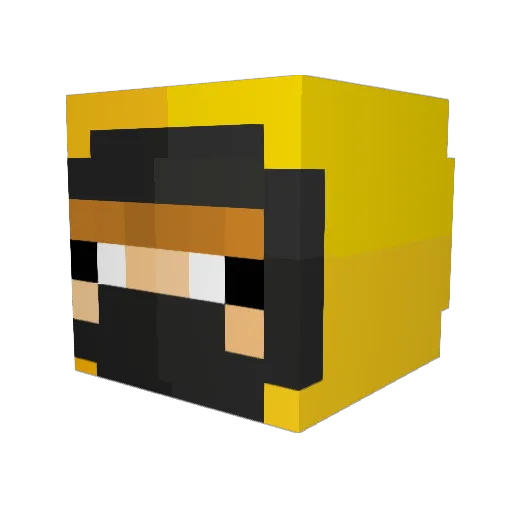 SoyVicho Minecraft avatar head, 3D render