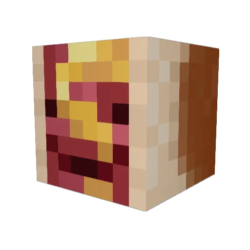 SoyViya Minecraft avatar head, 3D render