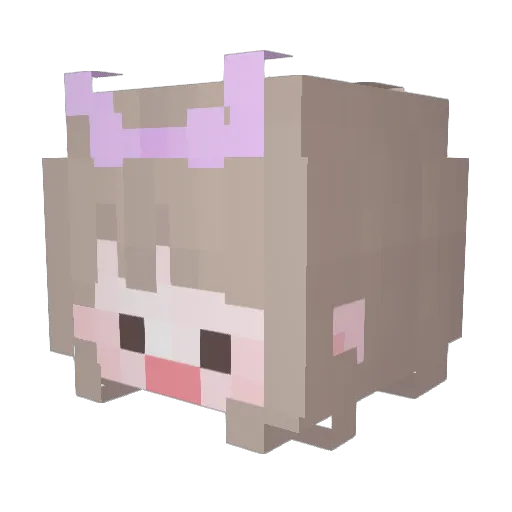 Soya52 Minecraft avatar head, 3D render