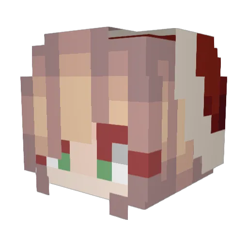SoyaDK Minecraft avatar head, 3D render