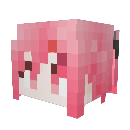 SoyaKeeee Minecraft avatar head, 3D render