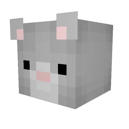 SoybeanMi1k Minecraft avatar head, 3D render