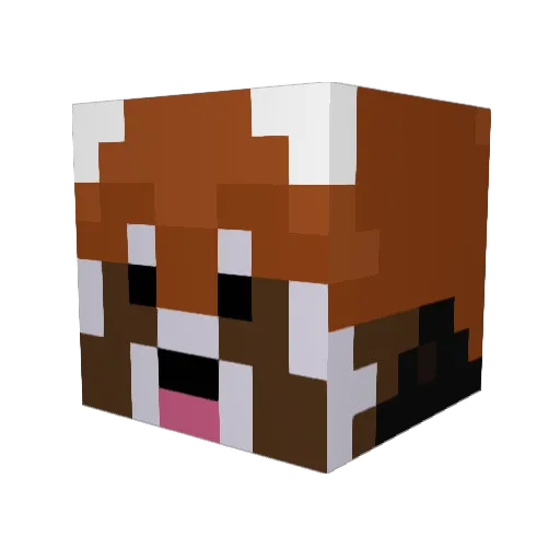 Soyku Minecraft avatar head, 3D render