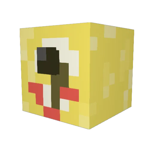 SoyoySauce Minecraft avatar head, 3D render