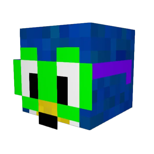 Soys Minecraft avatar head, 3D render