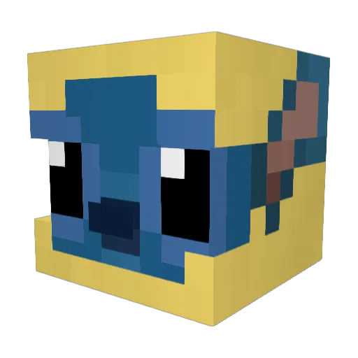 Soyunminion Minecraft avatar head, 3D render