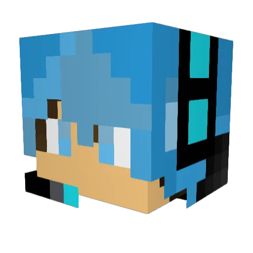 SozaiBB Minecraft avatar head, 3D render