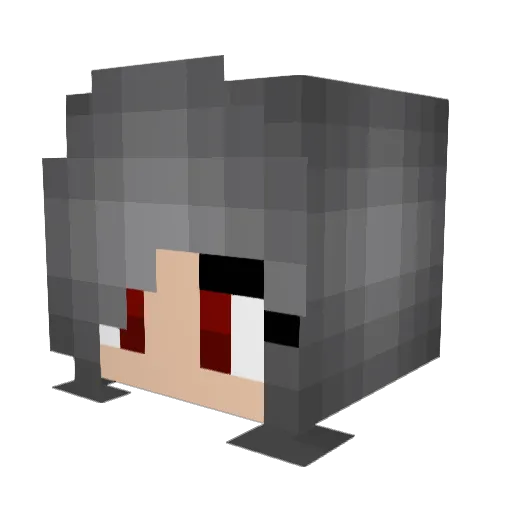Sp00kyQu33n1 Minecraft avatar head, 3D render