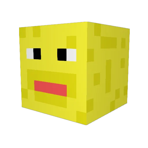 Sp00n3450 Minecraft avatar head, 3D render