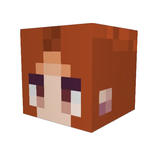 Sp00on Minecraft avatar head, 3D render
