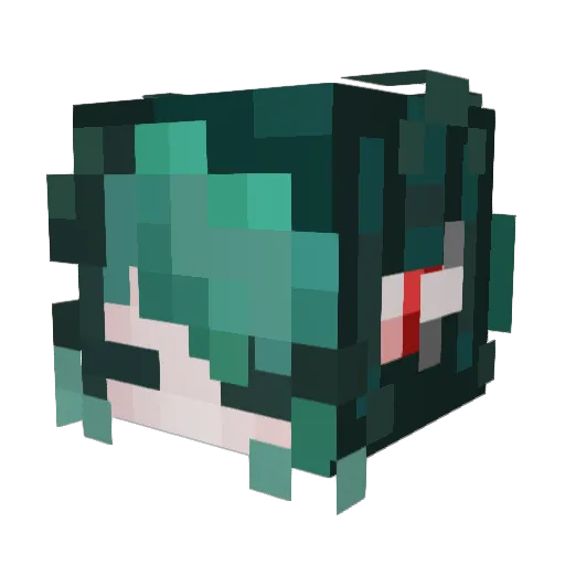 Sp0r3sB0r3d Minecraft avatar head, 3D render