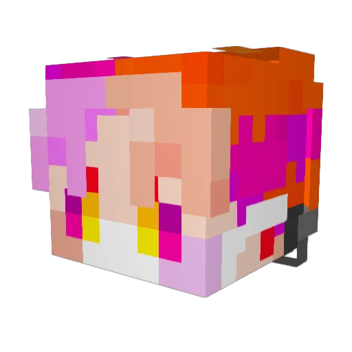 Sp1cyp1neapple Minecraft avatar head, 3D render