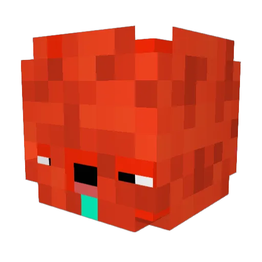 Sp1r4l Minecraft avatar head, 3D render