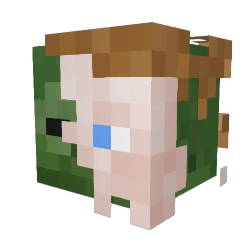 Sp33d3mon Minecraft avatar head, 3D render
