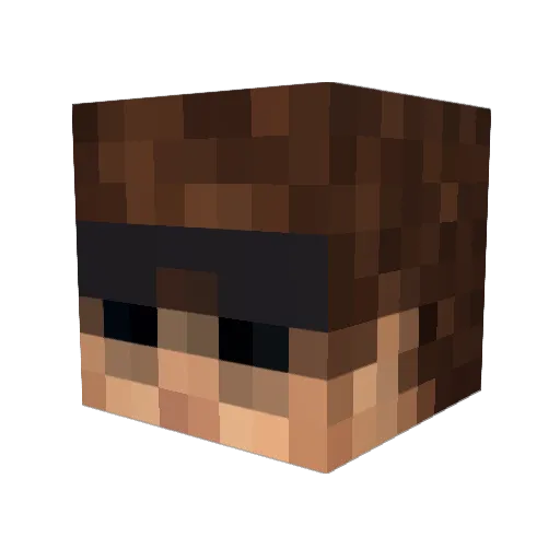 Sp33dyPT Minecraft avatar head, 3D render
