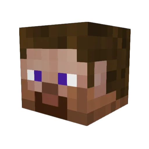 Sp37moLud_ Minecraft avatar head, 3D render