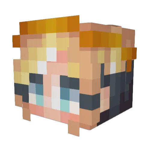 Sp47 Minecraft avatar head, 3D render