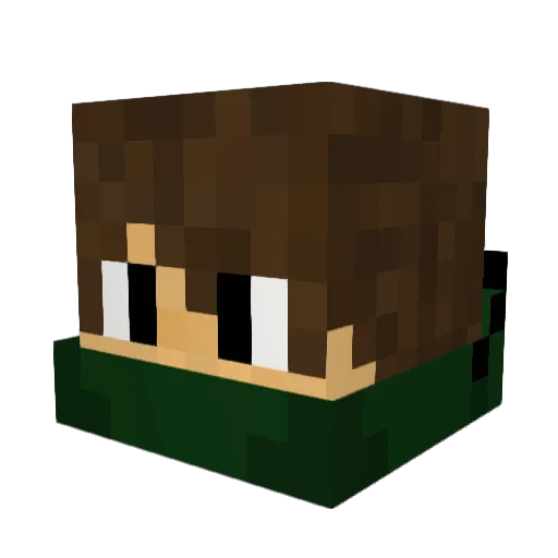 Sp4rcus Minecraft avatar head, 3D render