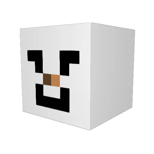 Sp4xy Minecraft avatar head, 3D render
