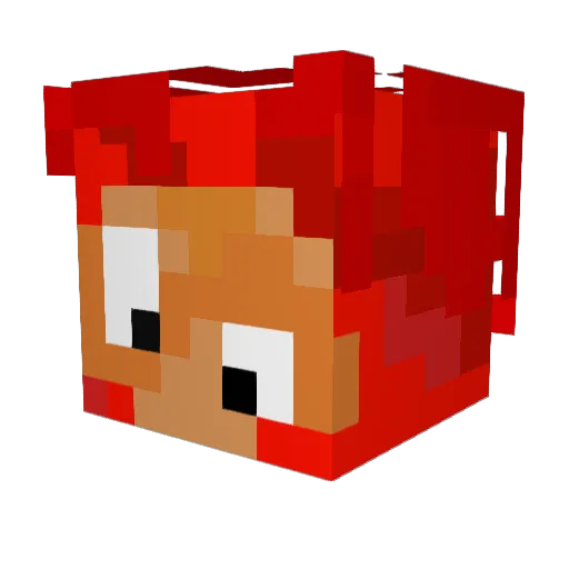 SpIitsie Minecraft avatar head, 3D render